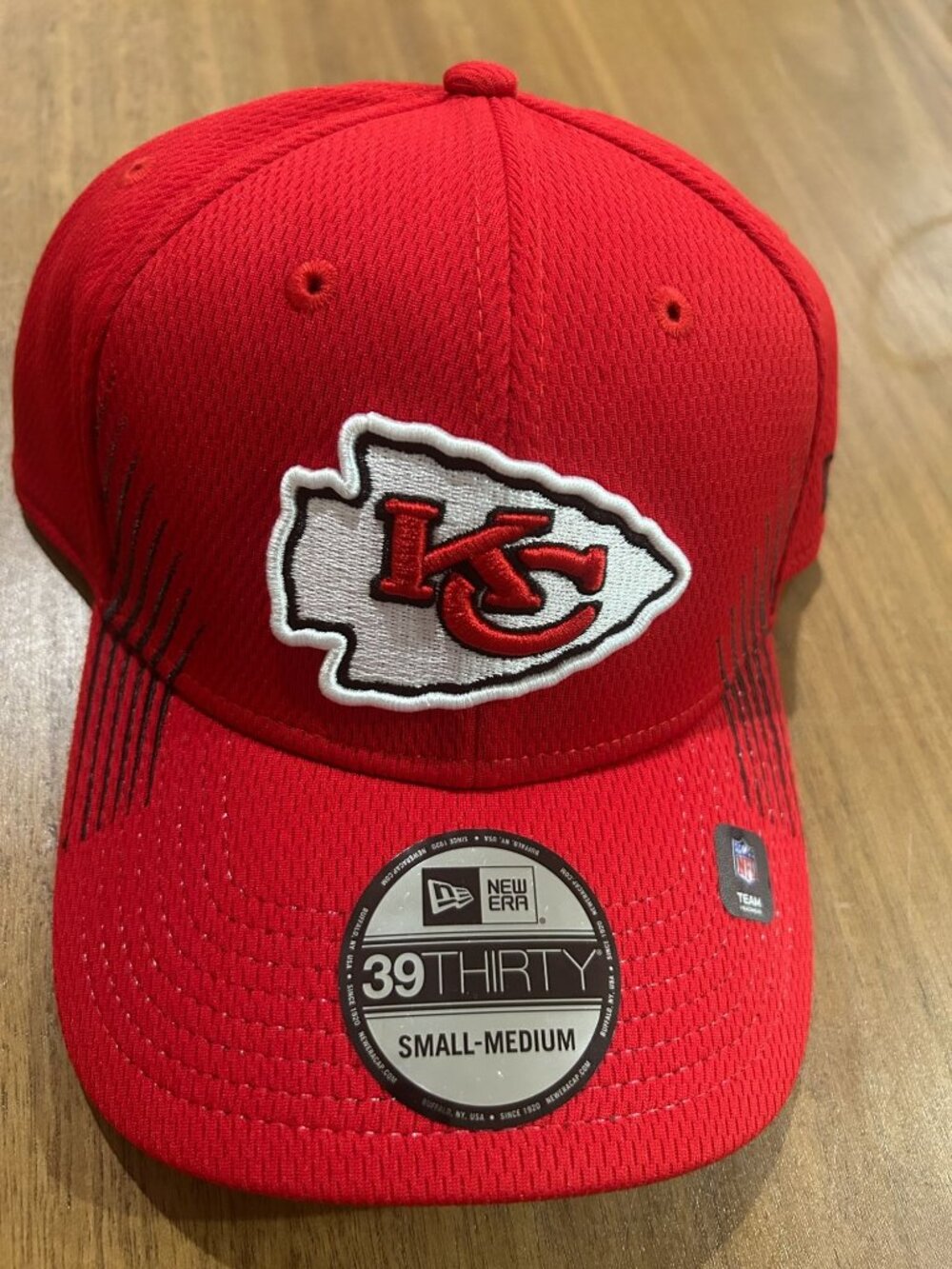 NWT KC Chiefs New Era 39Thirty Small-Medium Red Stretch-Fit Cap $36 Retail